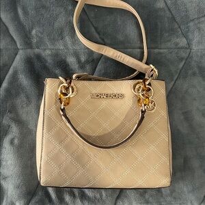 Michael Kors Tan Quilted Shoulder Bag